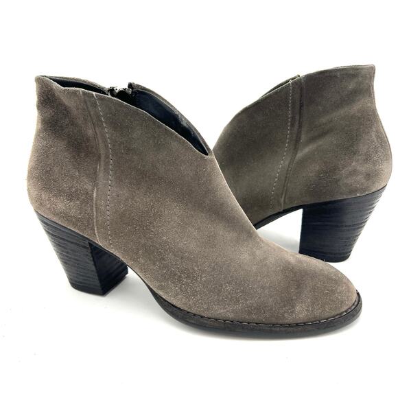 Paul Green Delgado Ankle Booties Gray Suede Size 6.5 - Picture 1 of 8